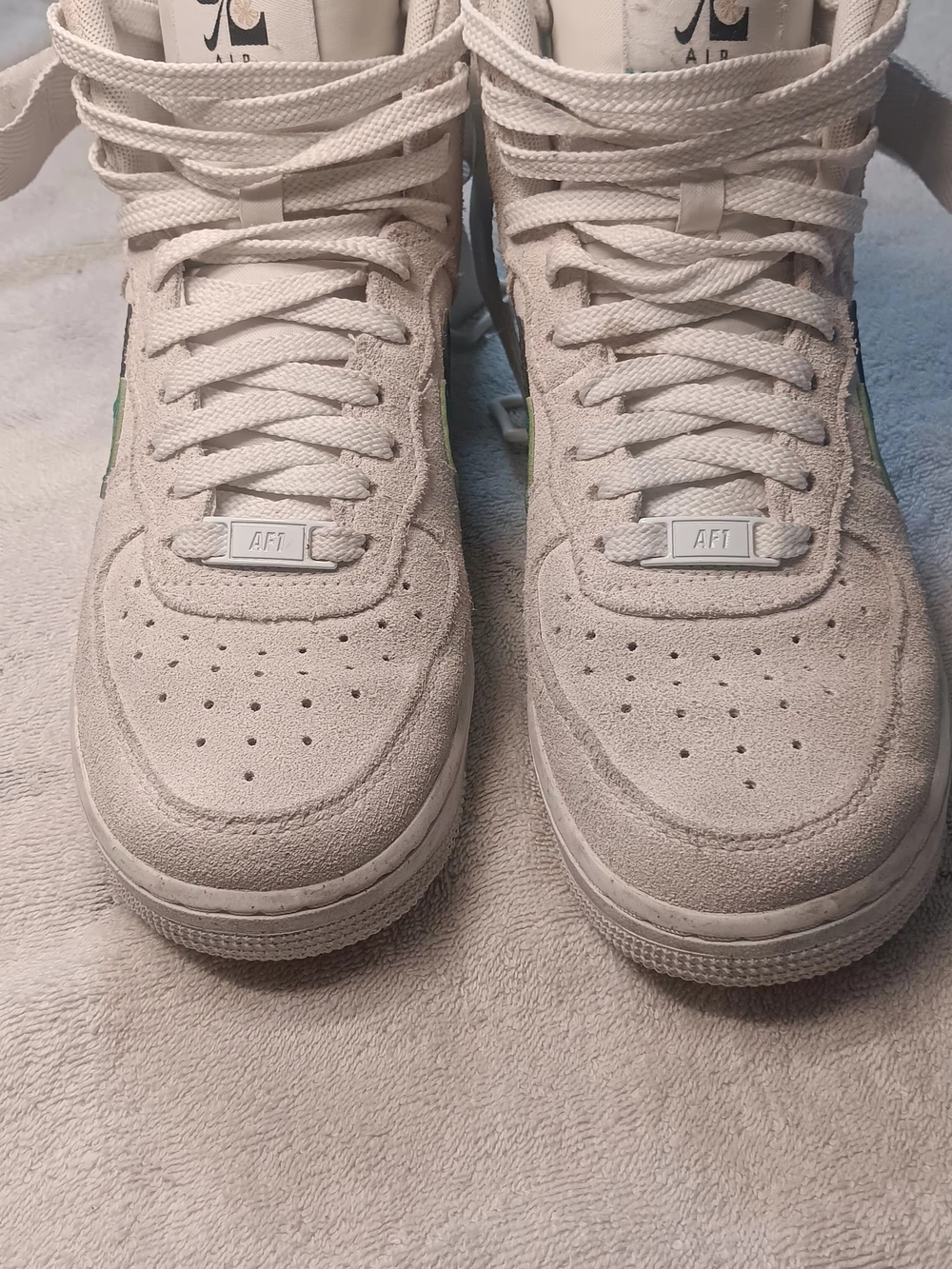 Nike Men's Suede High-Top Sneakers in Off-White